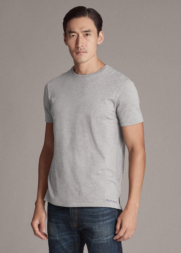 Men's Ralph Lauren Cotton Lisle T Shirts | 732806AMN